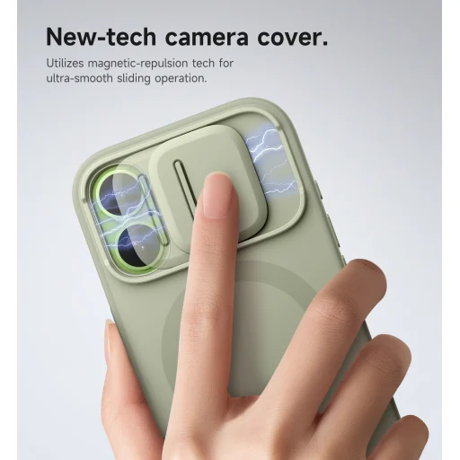 iPhone 17 Suritch MagSafe ütésálló tok kihajtható állvánnyal és kameravédővel zöld - 9