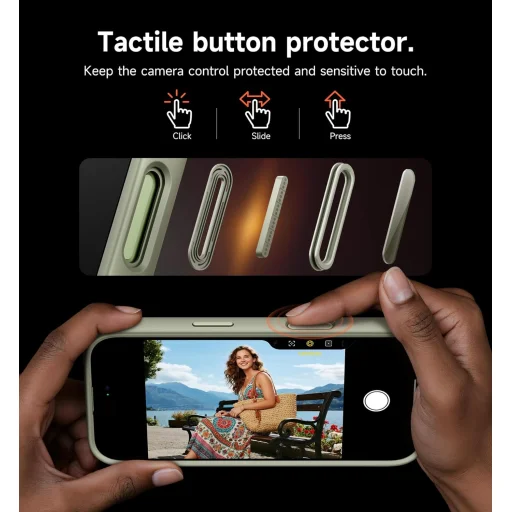 iPhone 17 Air Suritch MagSafe ütésálló tok kihajtható állvánnyal és kameravédővel zöld - 2