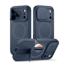 iPhone 17 Pro Max Suritch MagSafe ütésálló tok kihajtható állvánnyal és kameravédővel kék