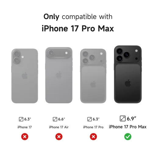 iPhone 17 Pro Max Suritch MagSafe ütésálló tok kihajtható állvánnyal és kameravédővel kék - 6