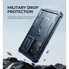 Samsung Galaxy S24 Ultra Dexnor 360 ütésálló tok kihajtható állvánnyal és kameravédővel kék thumbnail