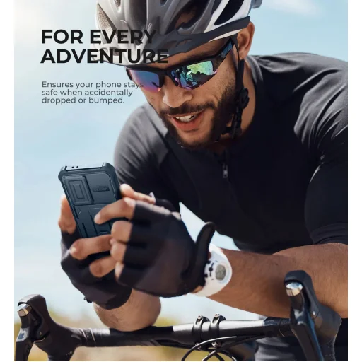 Samsung Galaxy A36 Dexnor 360 ütésálló tok kihajtható állvánnyal és kameravédővel kék - 2