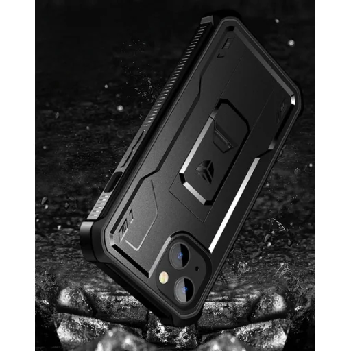 iPhone 13 Dexnor 360 ütésálló tok kihajtható állvánnyal fekete - 3