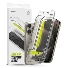 iPhone 15 Pro - Easy Slide Tempered Glass (2 db) - Ringke - Átlátszó üvegfólia