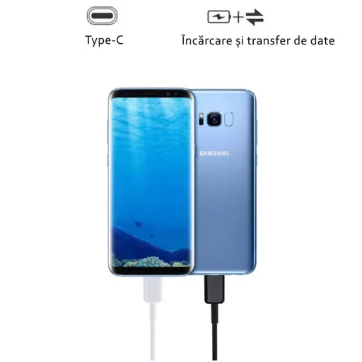 Samsung - Adatkábel (EP-DG970BWE) - USB to Type-C, Gyors töltés 2.1A, 1m - Fehér (Tömeges csomagolás) - 4