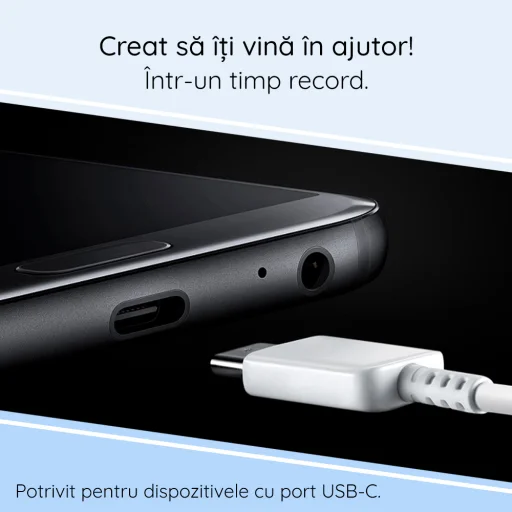 Samsung - Adatkábel (EP-DA705BBEGWW) - USB-C to Type-C Gyors Töltés 3A, 1m - Fekete (Csomagolás nélküli) - 6
