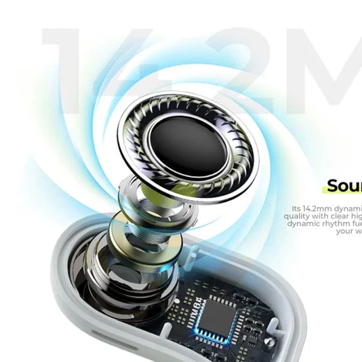 Havit OWS915 Vezeték nélküli fülhallgató - Mikrofonnal, Bluetooth 5.4, TWS, ENC, IPX5, USB-C, 1000mAh, Havit Life App - Fekete - 5