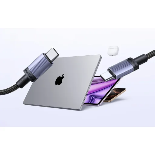 Ugreen L532 Type-C USB kábel, 1m, Szürke - 7