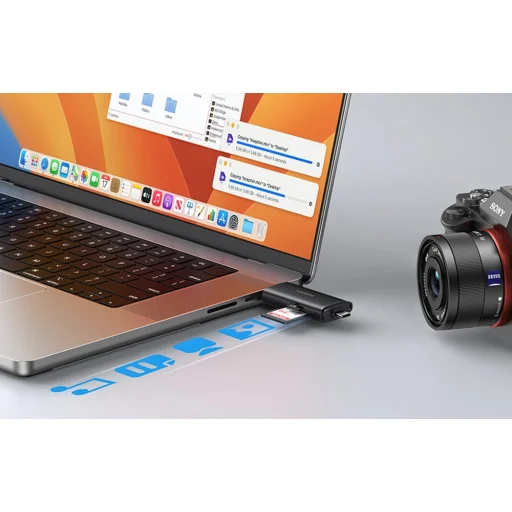 Ugreen CM803 USB-C/USB-A 2 az 1-ben kártyaolvasó, SD+TF 312MB/s - 4