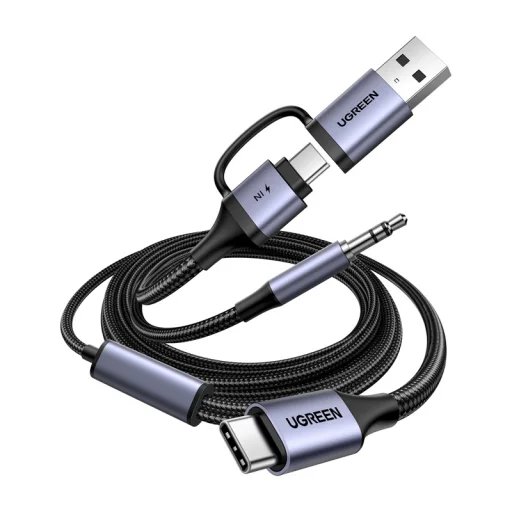 Ugreen CM772 hangkártya, USB-C 3,5 mm-es + USB-C/A adapter - 2