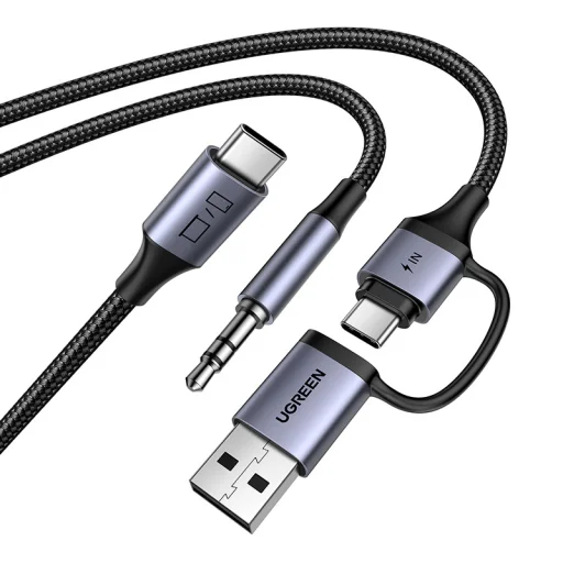 Ugreen CM772 hangkártya, USB-C 3,5 mm-es + USB-C/A adapter - 3