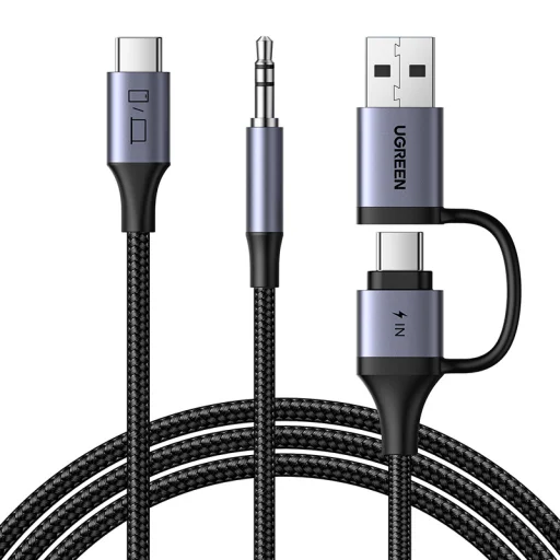 Ugreen CM772 hangkártya, USB-C 3,5 mm-es + USB-C/A adapter - 1