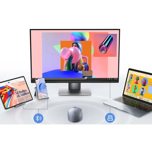 Ugreen M556 vezeték nélküli egér, 2.4G + BT (fekete) - 4