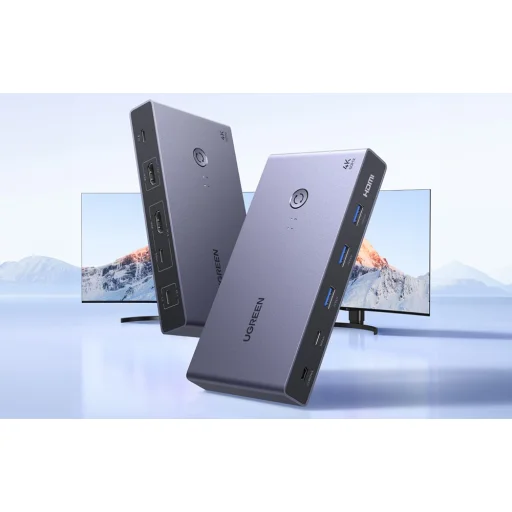 Ugreen CM731 2 az 1-ben USB-C + HDMI KVM kapcsoló - 2
