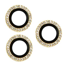  iPhone 17 Pro/17 Pro Max arany HARD DIAMOND Edzett üveg kamera (LENCSE) (3 darabos lencse) üvegfólia