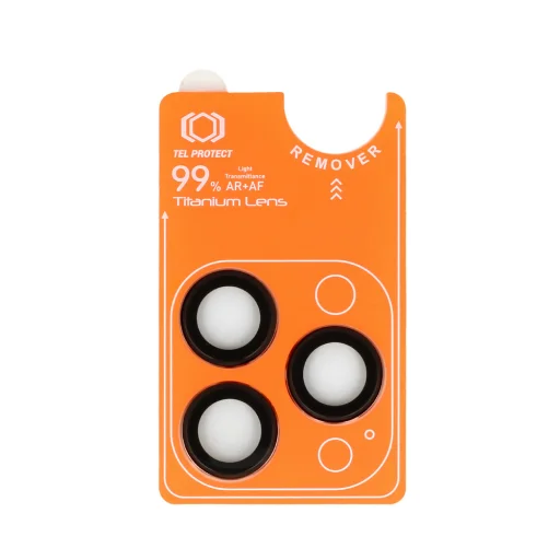  iPhone 17 Air Fekete Tel Protect Titanium Edzett Üveg 99% AR Kamerára (1 darab lencse) üvegfólia - 2