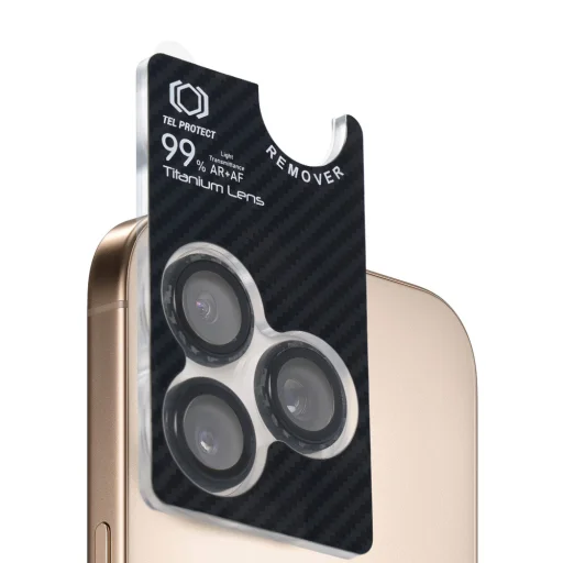 Edzett üveg Tel Protect Titanium Lens 99% AR Aramid sorozat a kamerára Samsung Galaxy S25 Ultra (5 db lencse) üvegfólia - 3