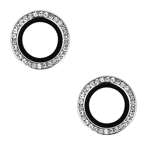 Edzett üveg HARD DIAMOND kamerához (LENCSE) iPhone 16/16 Plus ezüst (2 darab lencse) üvegfólia - 1