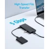 USB-C Hub Anker, 1 x USB-A 3.0 - 2 x USB-A - 3 x USB-C - 2 x HDMI - 1 x RJ45 - 1 x SD, Fekete A83A2G11 thumbnail