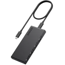 USB-C Hub Anker, 1 x USB-A 3.0 - 2 x USB-A - 3 x USB-C - 2 x HDMI - 1 x RJ45 - 1 x SD, Fekete A83A2G11