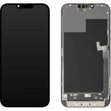 LCD kijelző modul MP Apple iPhone 13 Pro Max-hoz, Soft OLED FHD 120Hz IC áthelyezhető verzió, utángyártott, fekete