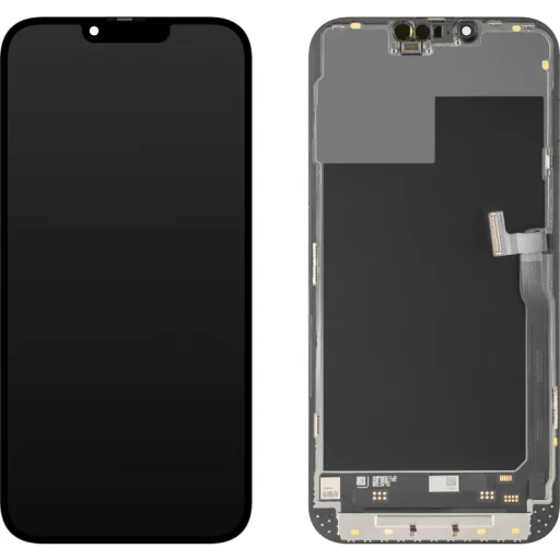 LCD kijelző modul MP Apple iPhone 13 Pro Max-hoz, Soft OLED FHD 120Hz IC áthelyezhető verzió, utángyártott, fekete - 1