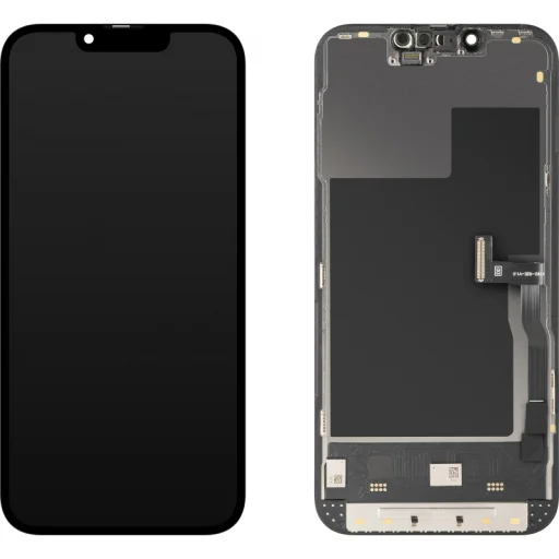 LCD Kijelző Modul MP Apple iPhone 13 Pro-hoz, Soft OLED FHD 120Hz Diagnosztikai Verzió, Utángyártott, Fekete Kijelzőmodul - 1
