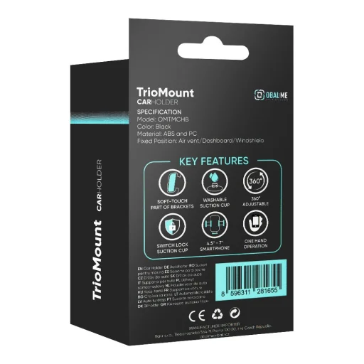  OBAL:ME TrioMount autós tartó fekete - 8