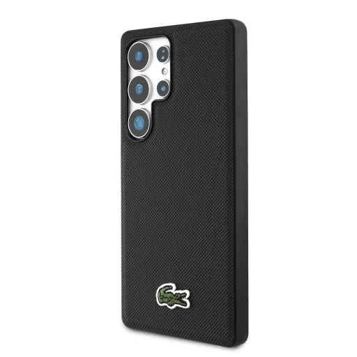  Samsung Galaxy S25 Ultra Fekete Lacoste Iconic Petit Pique Szőtt Logós MagSafe tok - 2