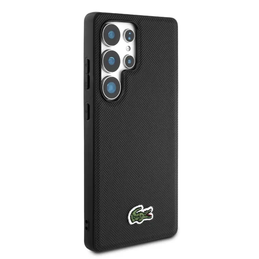 Samsung Galaxy S25 Ultra Fekete Lacoste Iconic Petit Pique Szőtt Logós MagSafe tok - 4