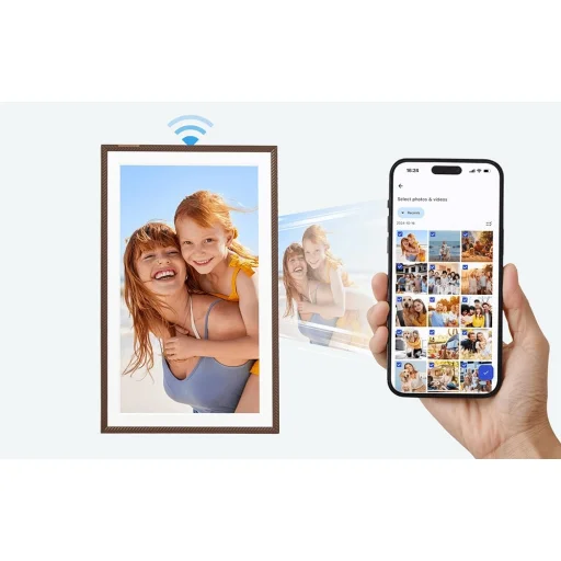 Arzopa D156 digitális képkeret (sötétbarna) 15,6" - 6