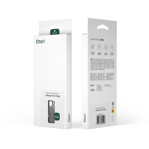 iPhone 17 Etteri Matt Mag Ring tok szürke - 10