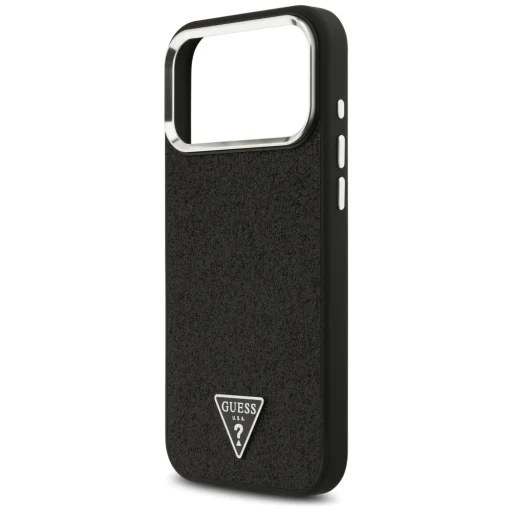 iPhone 17 Pro Max Guess Glitter Triangle Logo MagSafe fekete tok - 6