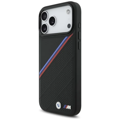 iPhone 17 Pro Max BMW M Tricolor Metal Logo MagSafe fekete tok - 2
