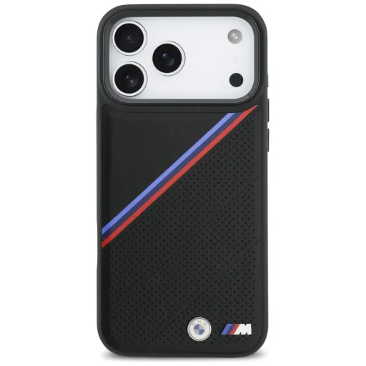iPhone 17 Pro Max BMW M Tricolor Metal Logo MagSafe fekete tok - 3