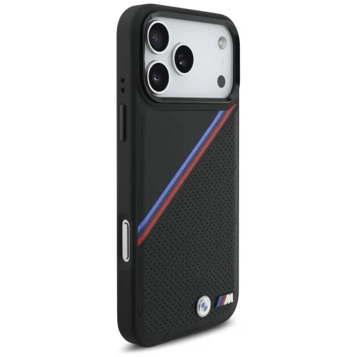 iPhone 17 Pro Max BMW M Tricolor Metal Logo MagSafe fekete tok - 4