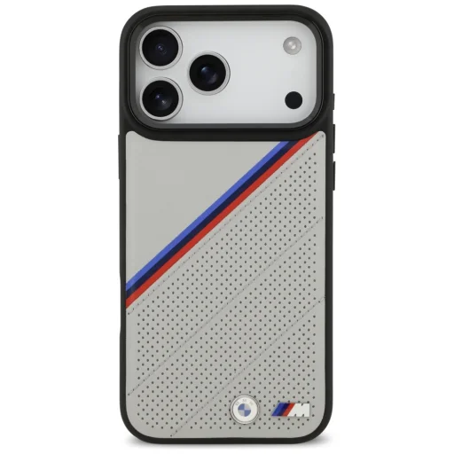 iPhone 17 Pro Max BMW M Tricolor Metal Logo MagSafe szürke tok, - 3