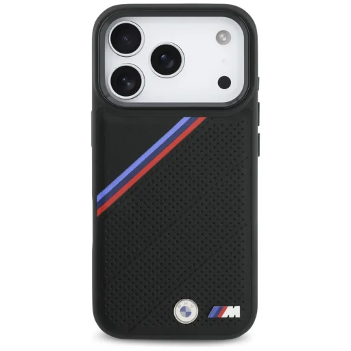 iPhone 17 Pro BMW M Tricolor Metal Logo MagSafe tok fekete - 3