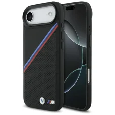 iPhone 17 Air BMW M Tricolor Metal Logo MagSafe fekete tok