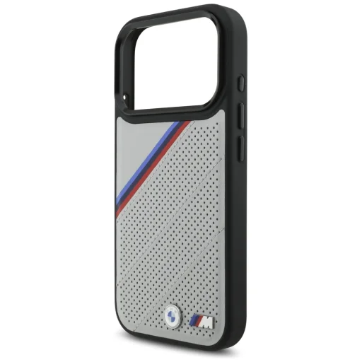 iPhone 17 Pro BMW M Tricolor Metal Logo MagSafe tok szürke - 6