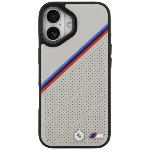 iPhone 17 BMW M Tricolor Metal Logo MagSafe tok szürke - 3