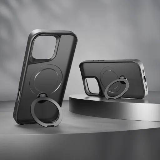 iPhone 17 Air Etteri Matt Mag Ring fekete tok - 5