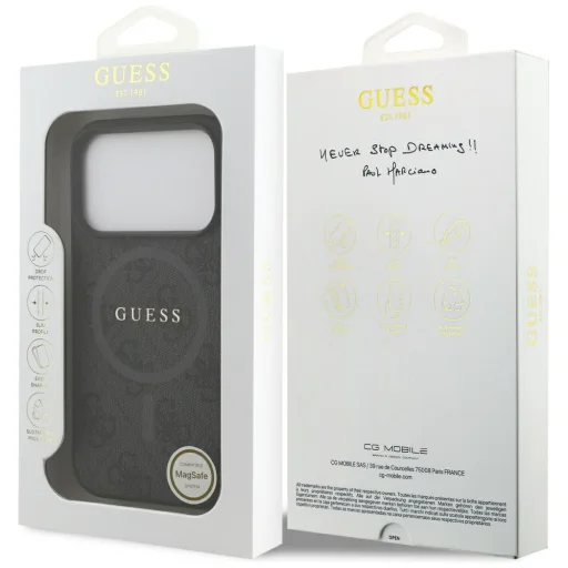 iPhone 17 Pro Guess 4G Ring Classic Logo MagSafe fekete tok - 8