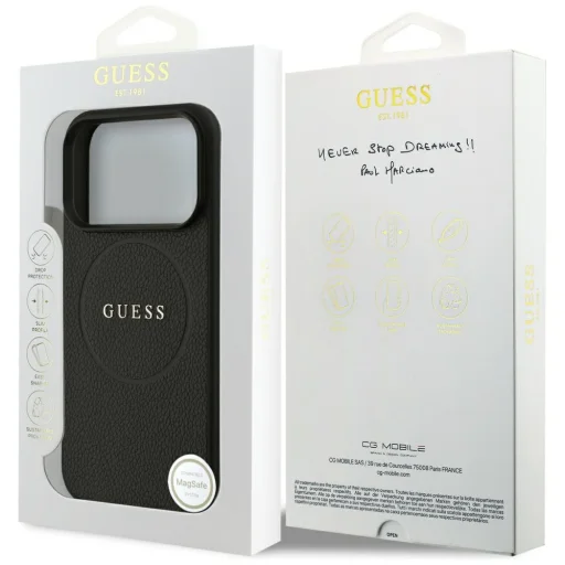 iPhone 17 Pro Guess Grained Ring MagSafe tok fekete - 8