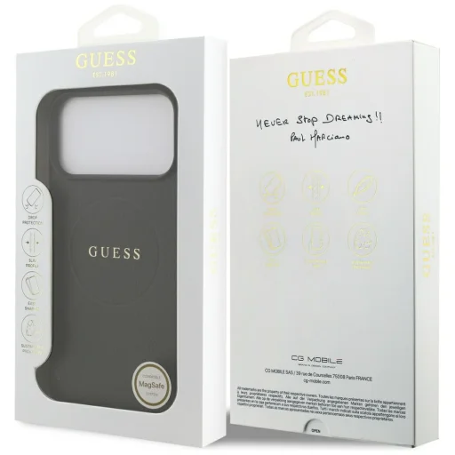 iPhone 17 Pro Max Guess Grained Ring MagSafe tok fekete - 8