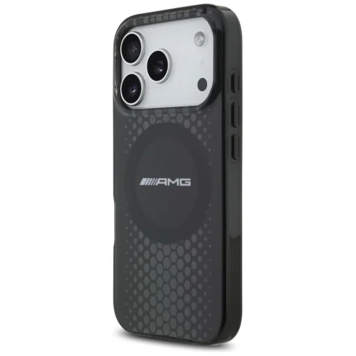 iPhone 17 Pro AMG Dupla Rétegű Átlátszó Grafikai MagSafe tok fekete - 2