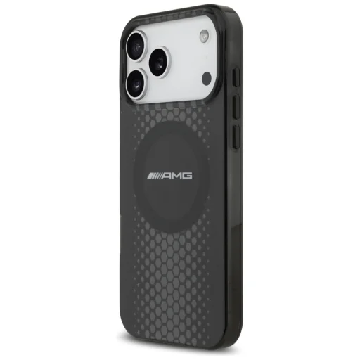 iPhone 17 Pro Max AMG Dupla Rétegű Átlátszó Grafikus MagSafe tok fekete - 3