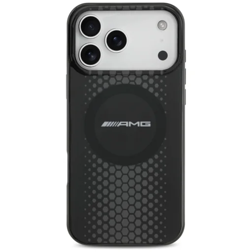 iPhone 17 Pro Max AMG Dupla Rétegű Átlátszó Grafikus MagSafe tok fekete - 5