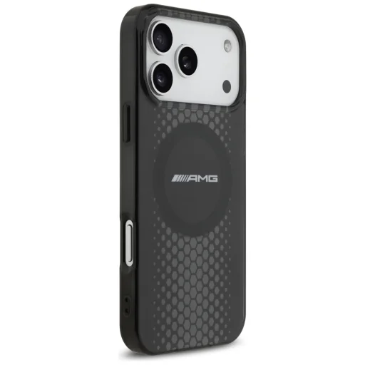 iPhone 17 Pro Max AMG Dupla Rétegű Átlátszó Grafikus MagSafe tok fekete - 7