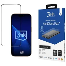 iPhone 17 Pro Max edzett üveg 3MK HardGlass Max fekete, üvegfólia